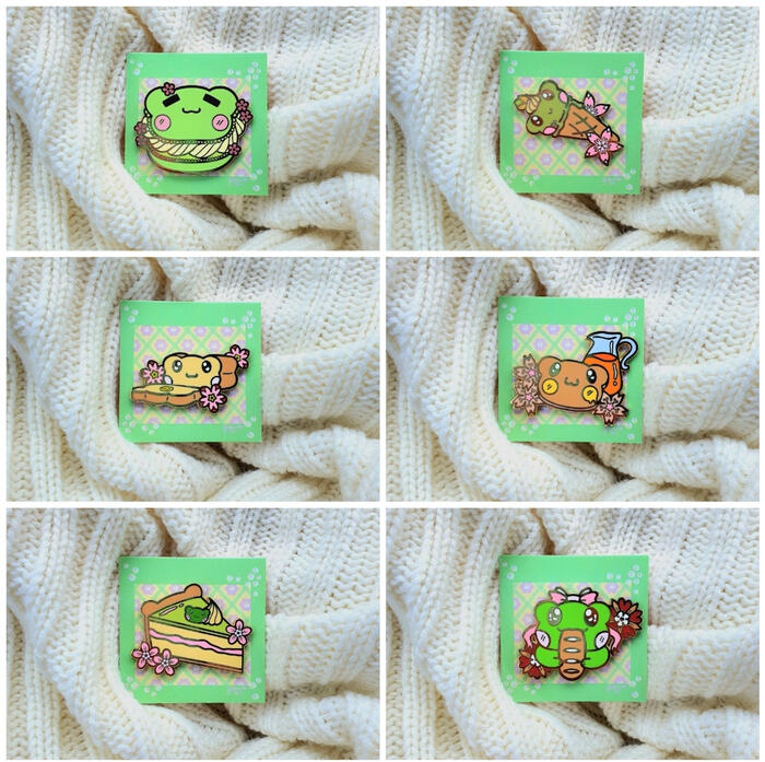 Froggy's Sweet Treat Enamel Pins